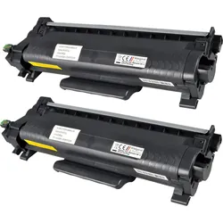 2 Kompatible Toner ersetzt Brother TN-2510XL Doppelpack schwarz