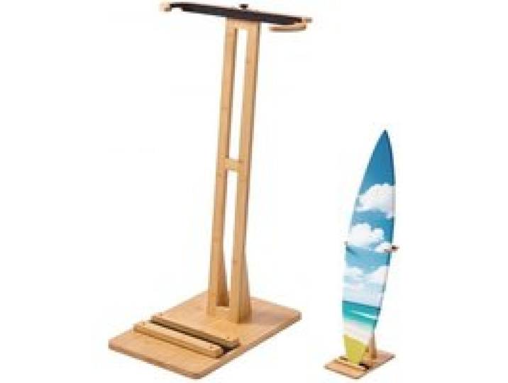 VEVOR Support vertical pour planches de surf, support pour rangement et exposition en bois, réglable et autoportant, avec rembourrage, pour wakeboards, planche à neige, kitesurfs, shortboards et skis
