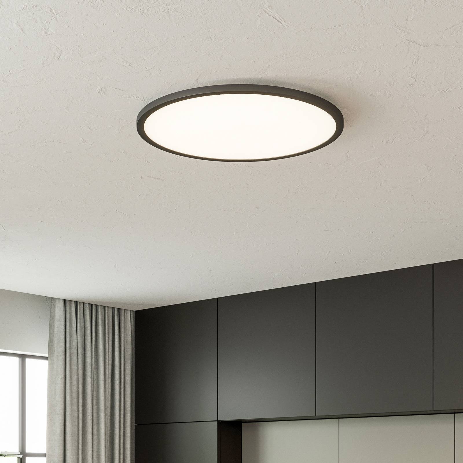 Brilliant LED Deckenleuchte Tuco, dimmbar, schwarz, für Wohn- / Esszimmer, Kunststoff, Modern