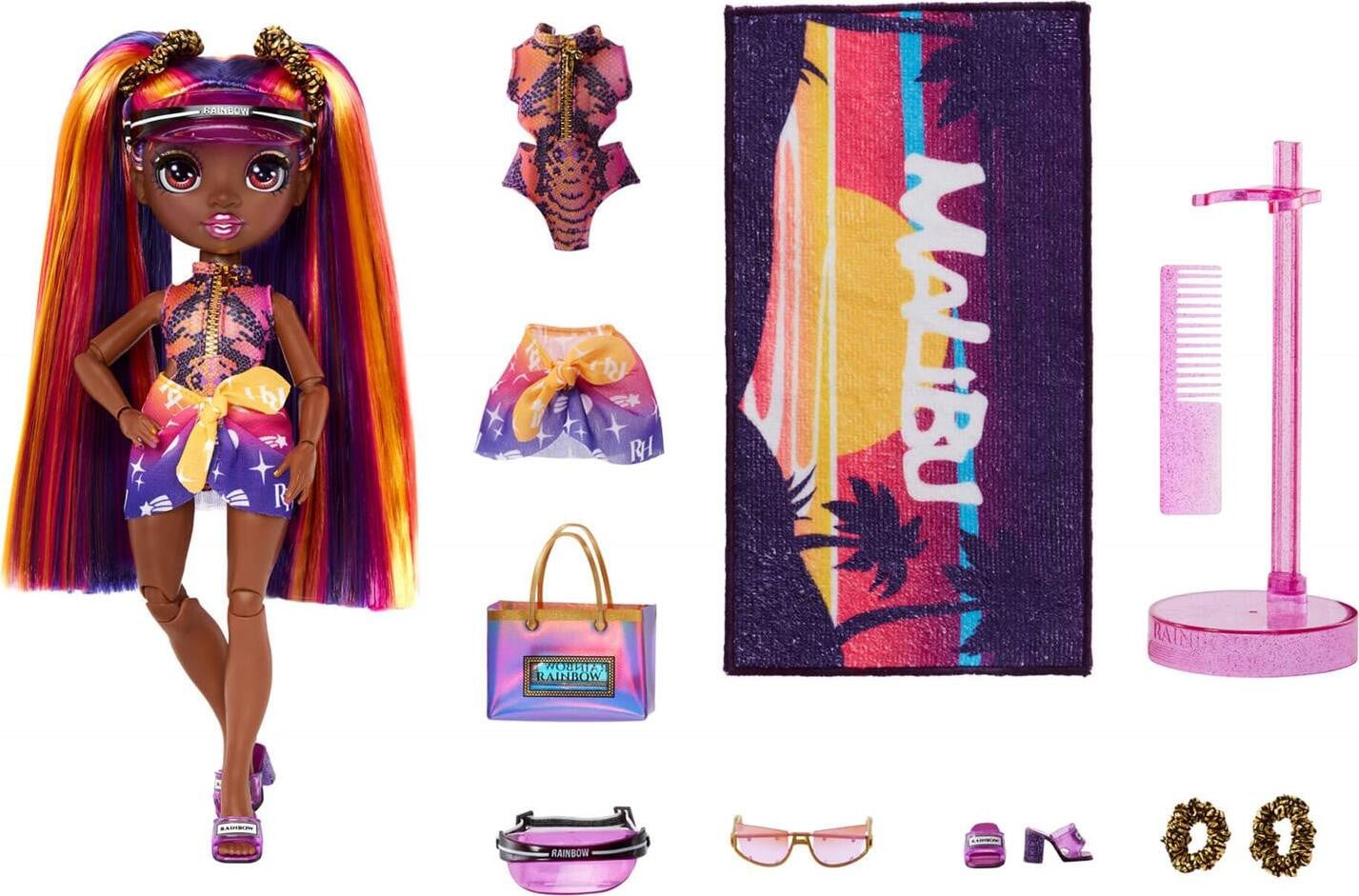 MGA Rainbow High Pacific Coast Fashion Doll Phaedra Westward Zonsondergang Modepopp voor Meisjes Meerdere Kleuren