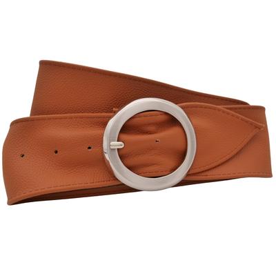 Ledergürtel ANNAMATONI "AnnaMatoni Taillengürtel Ora2 Taillengürtel Ora2", Damen, Gr. TW110 - 125cm Gesamtlänge, braun (cognac 640), 100% Leder, Gürtel Ledergürtel