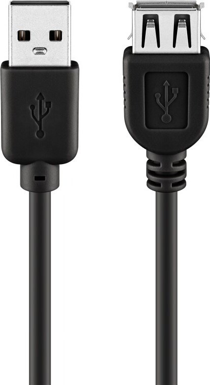 Goobay 68904 USB 2.0 Hi-Speed verlengkabel, zwart, 3 meter