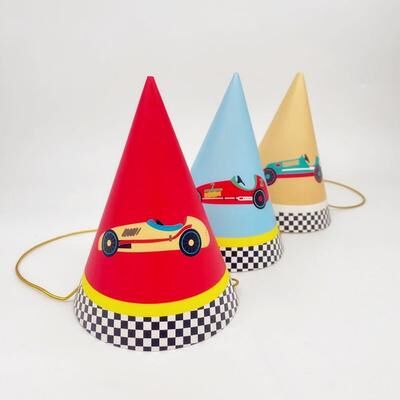 The Handy Homestead Racing Car Paper Hats For Kids Birthday Party Decorations Racing Car Paper Hats For Kids Birthday Party Decorations