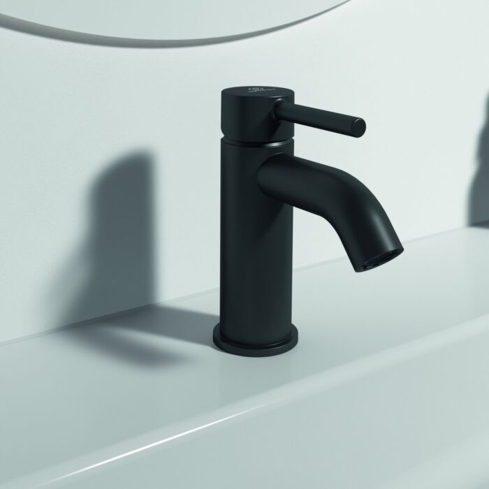 Ideal Standard Waschtischarmatur BC822XG Silk Black, mit Push-open Ablaufgarnitur