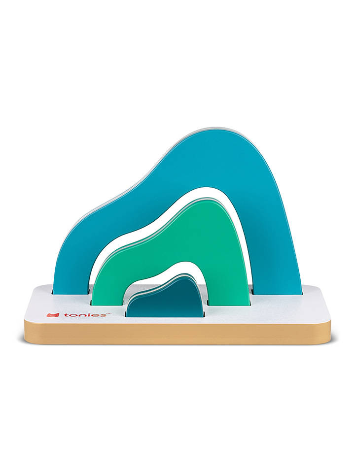 tonies Mini-Standregal "Berg" in Blau/ Grün - (B)28 x (H)14 x (T)20,3 cm - onesize