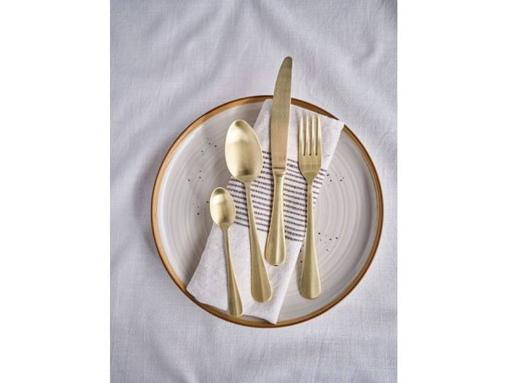 Couverts - Cosy & Trendy - Eva 24 Pcs - Champagne Mat - Inox 18/0 - Service Complet