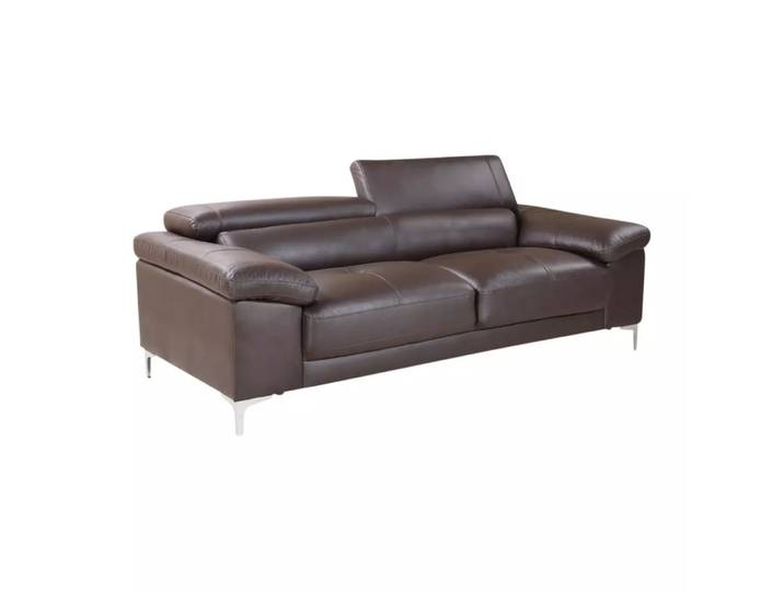 Vente-unique - Ledersofa 3Sitzer SOLANGE, One Size, Braun