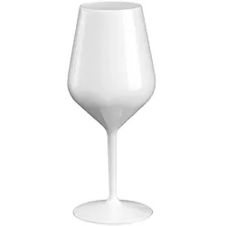 MONOUSO - Sektflöte für Wein Tritan Wiederverwendbar Durable weiß 470ml (6 Stück)