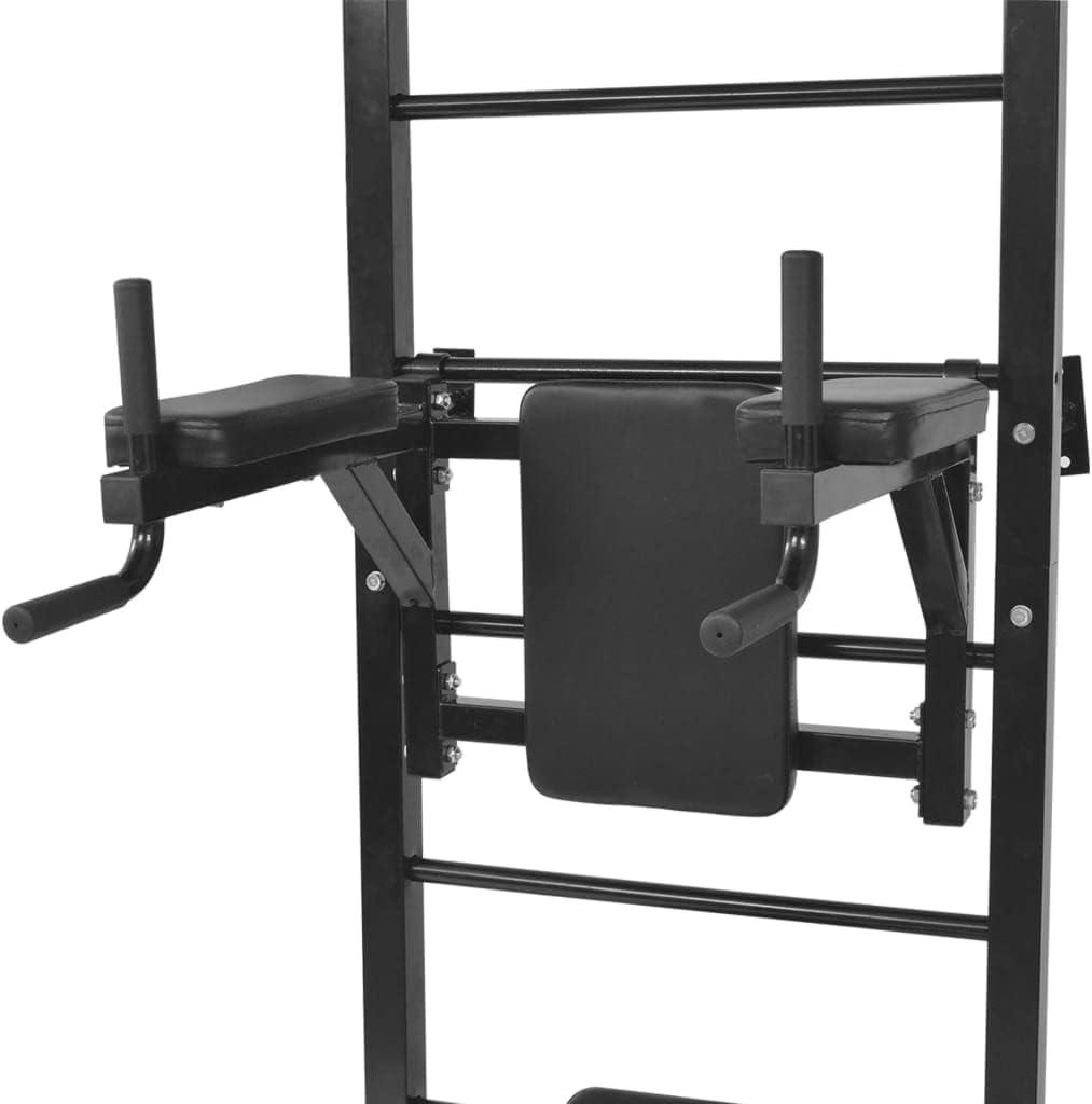 Fitnessgerät zur Wandmontage mit weichen Griffen und komfortablen Polstern für Übungen im Fitnessbereich