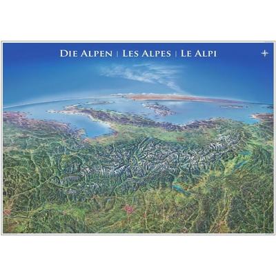 Panorama Alpen Poster, Sonstige von , INTERKART Landkarten & Globen, 978-3-943119-46-6