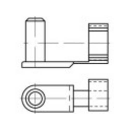 TOOLCRAFT Federklapp-Bolzen 32mm Stahl verzinkt 160338 10 St. (Ø x L) 8mm x 32mm