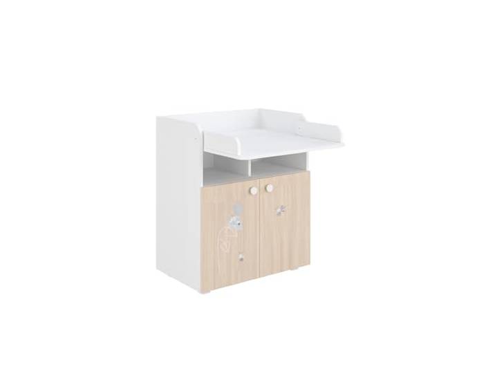 Shefa Kids 700 Baby Wickelkommode mit Schubladen Amis Weiß/Pastell - Kinderzimmermöbel mit Stauraum und stilvollem Design für Babyzimmer