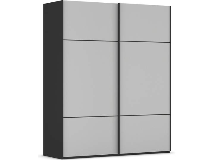 rauch Kleiderschrank Schrank Garderobe Schlafzimmerschrank SCALE-TRIO edle dreigeteilte Front mit 2 Zierleisten Glasfront MADE IN GERMANY