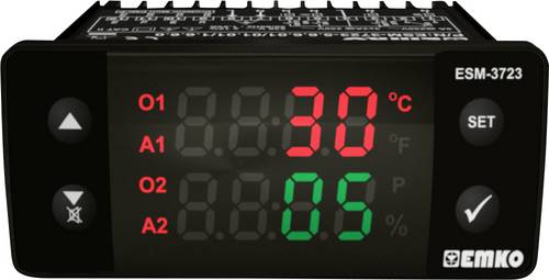 Emko ESM-3723.2.5.5.0.2/01.01/1.0.0.0 2-Punkt und PID Regler Temperaturregler SSR (L x B x H) 65 x 76 x 35mm