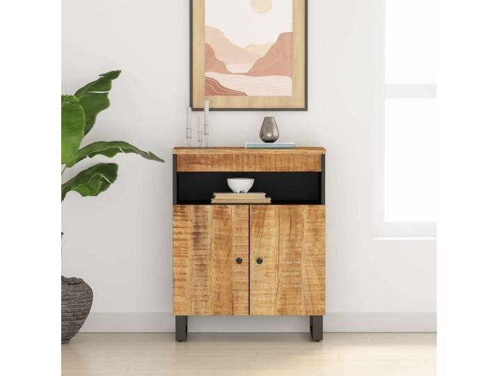 vidaXL Buffet avec 2 portes 60x33x75 cm bois massif mangue