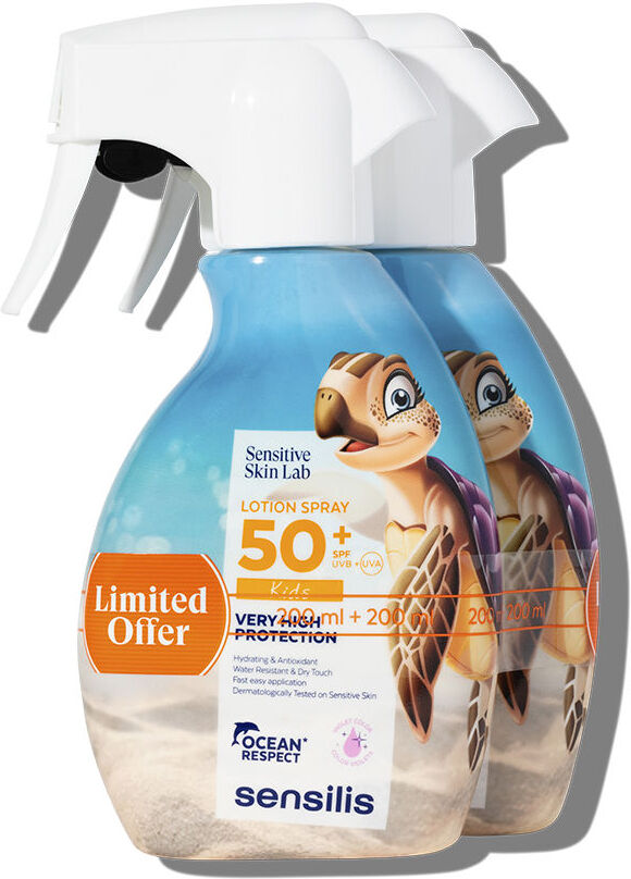 Sensilis Lotion spray Pédiatrie SPF50+ pack 2 x 200 ml