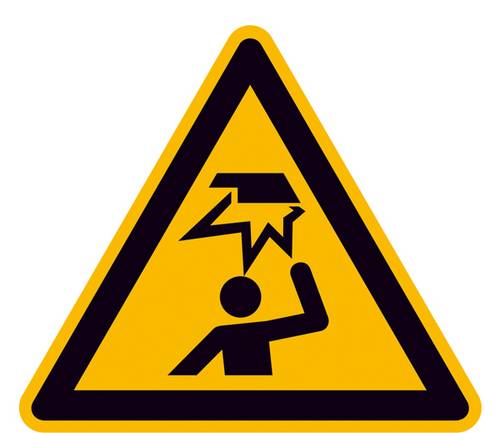 Warnschild Hindernisse im Kopfbereich Kunststoff 200mm ISO 7010 1St.