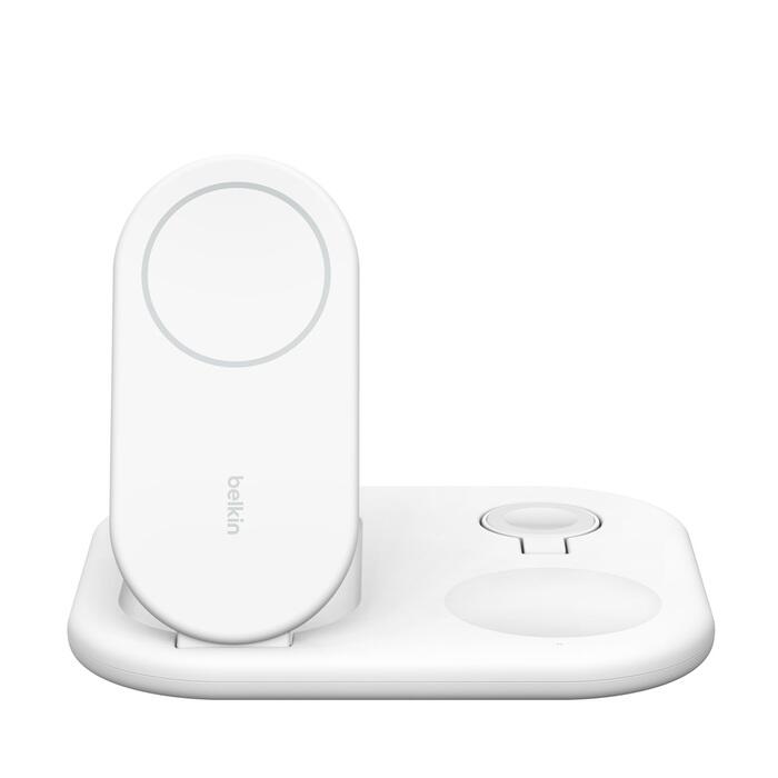 Belkin BoostCharge 15 W 3-in-1-Ladestation mit Qi2, weiß WIZ029VFWH