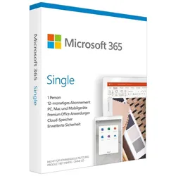 Microsoft Of­fice 365 Single, 5 Geräte, 1 Jahr, PC/MAC/Android