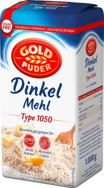 GOLDPUDER Dinkelmehl Type 1050 1,0 kg 3041182001
