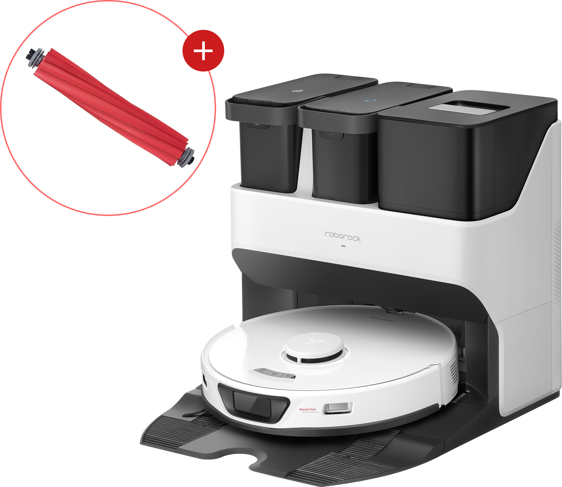 Roborock S7 Max Ultra Staubsauger Roboter 5500Pa inkl. Hauptbürste, All-in-one Station, Saugroboter Wischroboter selbstreinigend ,Weiß