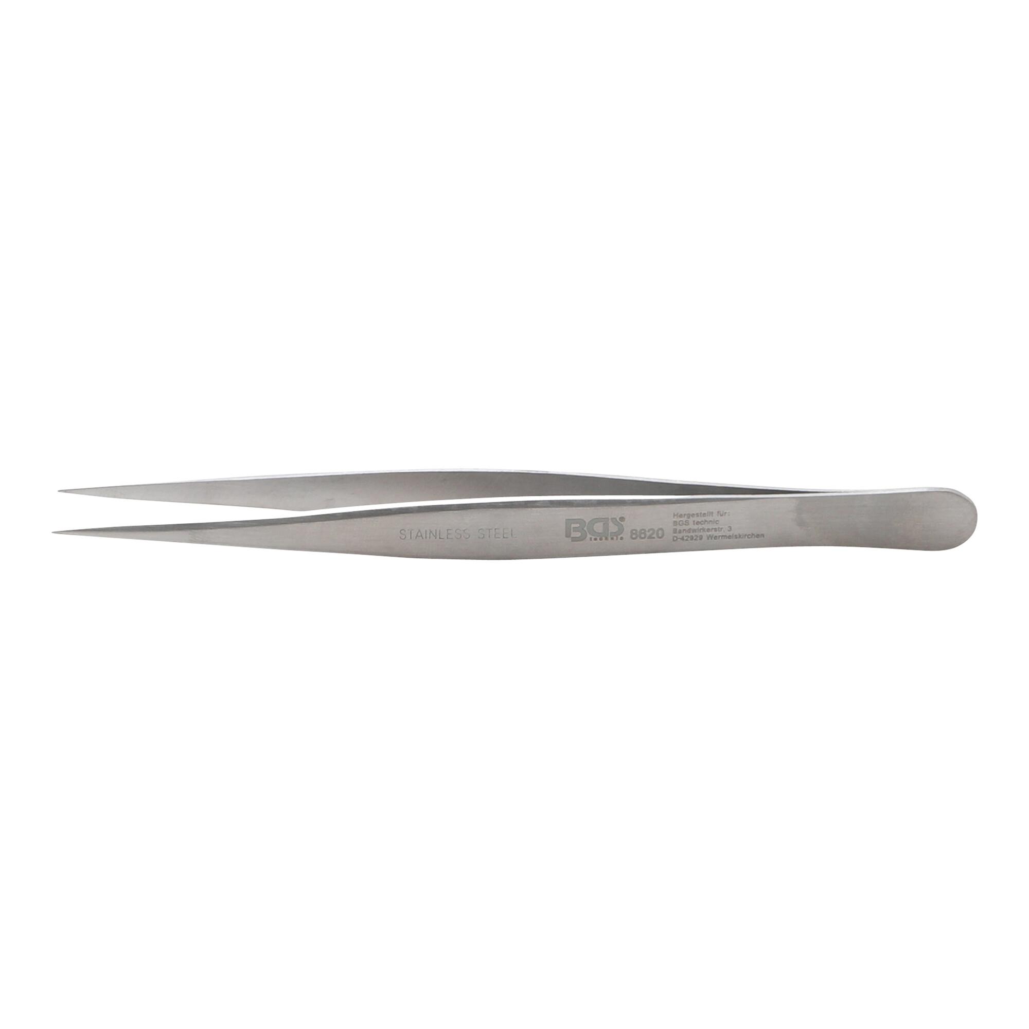 BGS Edelstahl-Spitzpinzette 8620, gerade, 125 mm ; BGS technic)