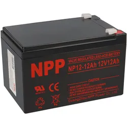 NPP NP12-12 AGM Akku 12V 12Ah – passend für USV, Notstrom, Alarm & Telekom