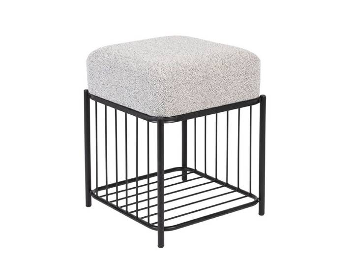 Tabouret Milou carré tissu