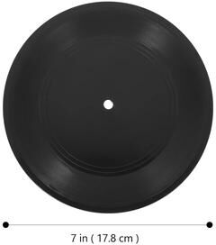 Uplift Picks Retro Vinyl Record Wall Decor Music Hanging Ornament For Home Bar 7 In black