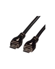 ROLINE HDMI Ultra HD with Ethernet mit Ethernetkabel M bis M 15 m Doppelisolierung Schwarz 4K Unterstützung (11.04.5686)