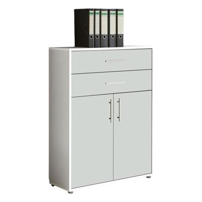 moebel-dich-auf Aktenschrank TABOR in weiß / weiß matt mit zusätzlichen Schubkästen, Büroschrank, (BxHxT) 84,4x113,6x33 cm