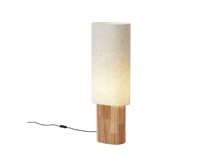 Lampadaire Japandi en bois avec abat-jour en lin 90cm - Lamel