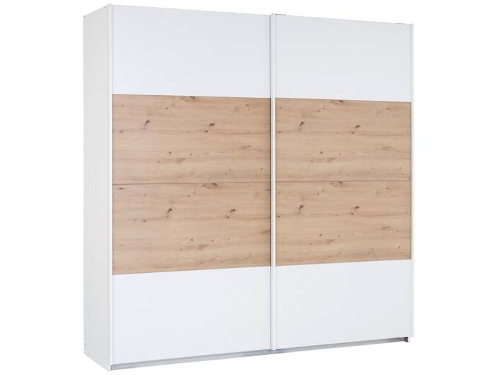Schwebetürenschrank 225 cm Feldkirch Weiß/Eiche