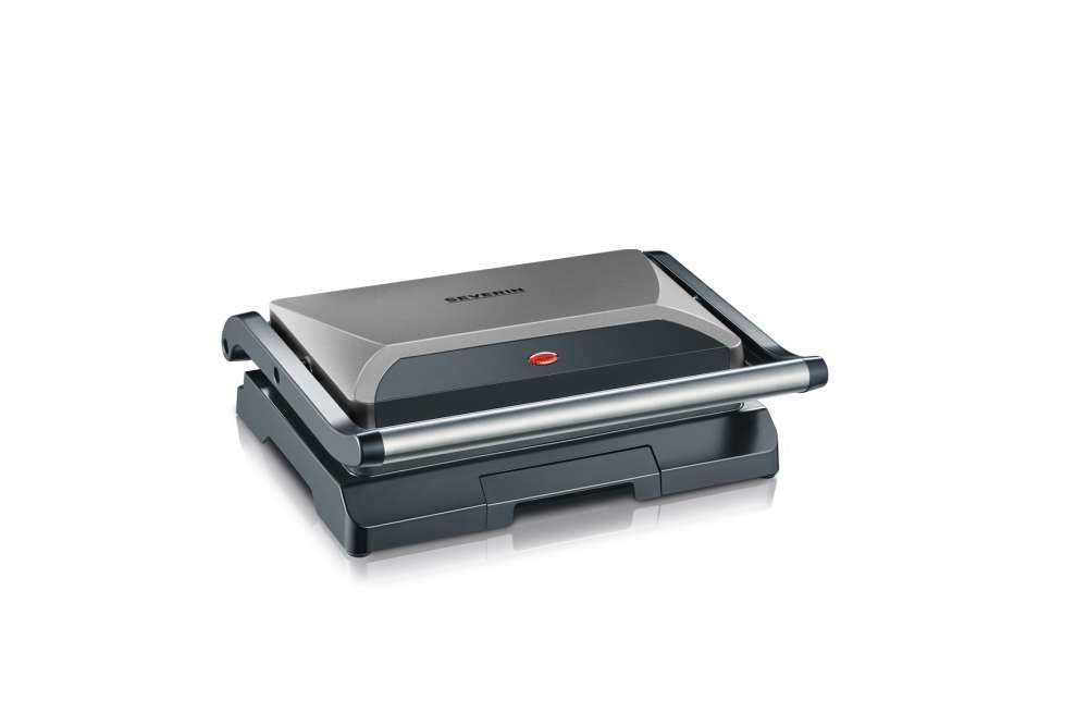 Severin KG2394 Kompakt-Multigrill 800 W mit 230 x 145 mm Fläche (Schwarz, Grau, Metallisch) KG 2394