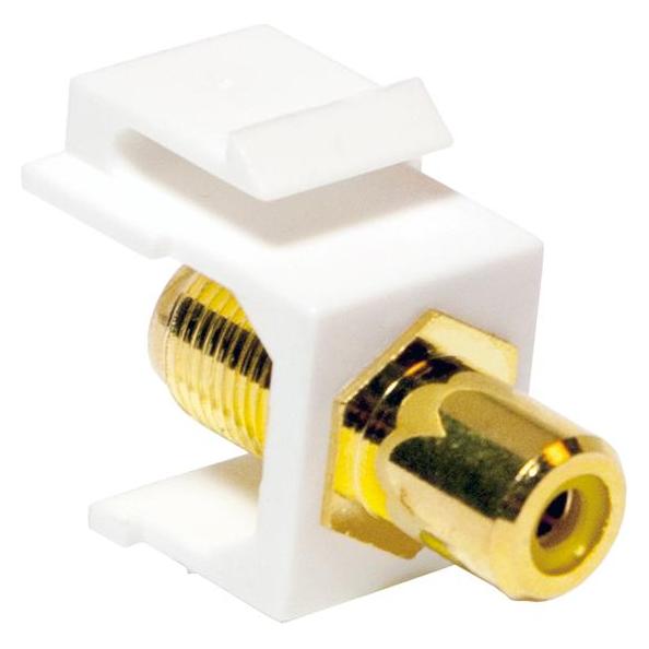 LogiLink Keystone Verbinder Cinch Buchse F Buchse gelb (NK0026)