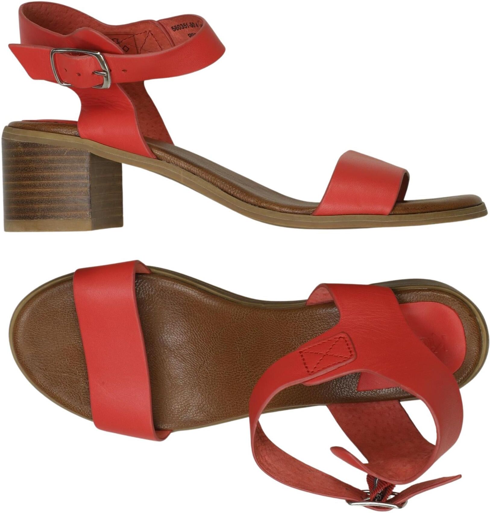 Kickers Damen Sandalen, Rot, Gr. EU 40, Leder - Second Hand