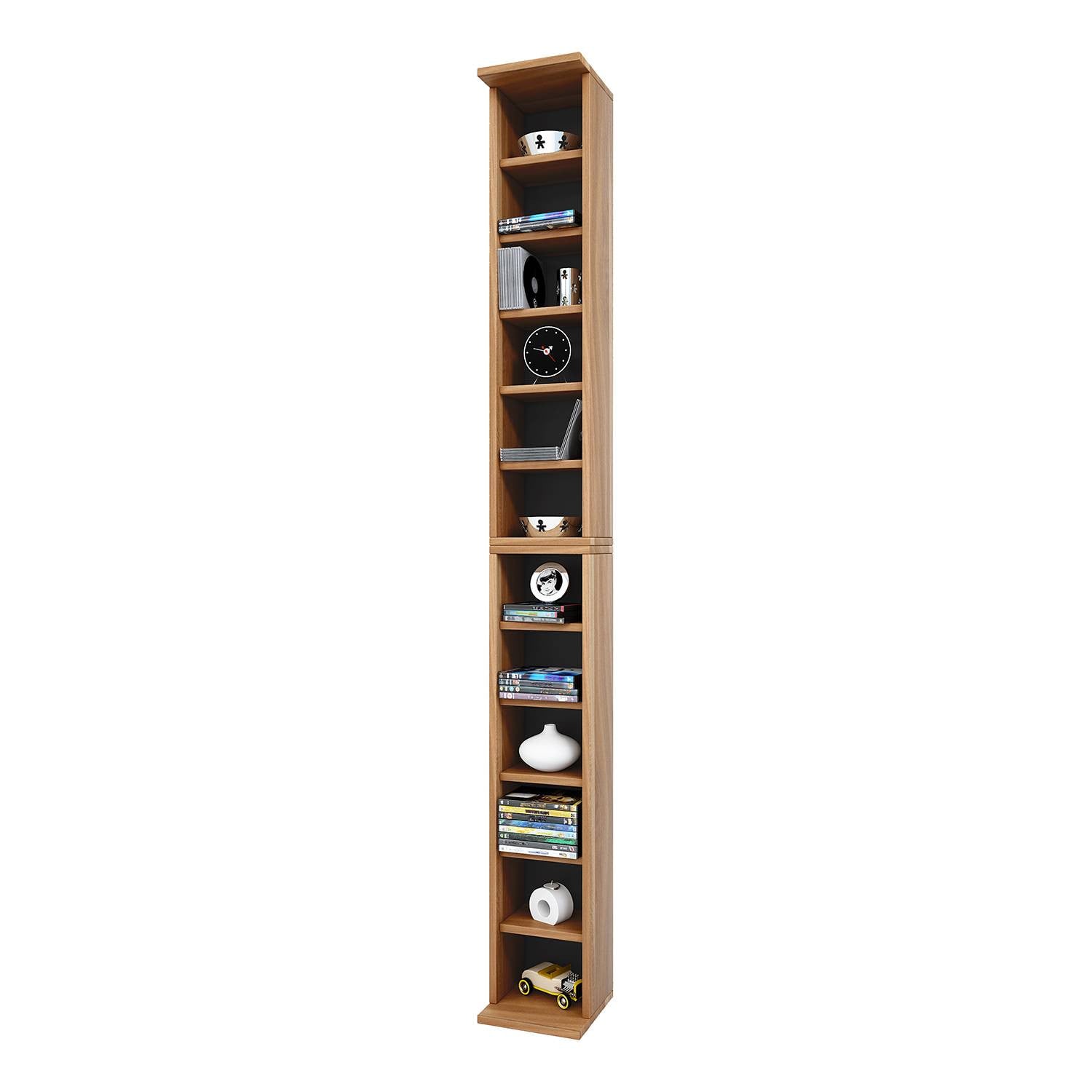 home24 Open kast Elementa II gecoate spaanplaat bruin/notenhouten look B/D/H: 20 x 21 x 183 cm
