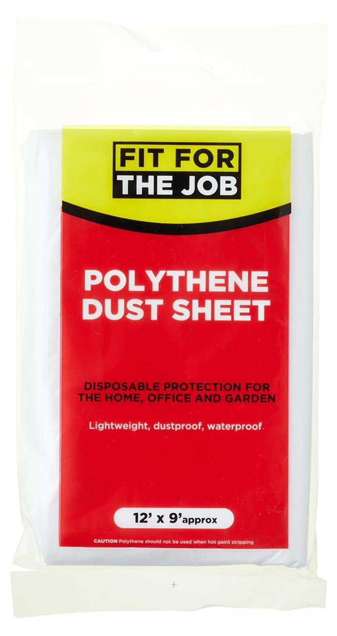 Fit For The Job stofbeschermdoek van polyethyleen, 3,6m x 2,7m, stof- en waterdicht
