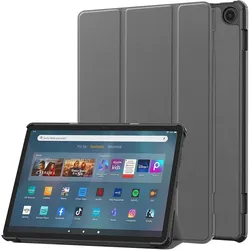 König Design Schutz Tablet Hülle für Amazon Fire Max 11 Case Cover Klapp Tasche Etuis Bumper (Amazon Fire Max 11), Tablet Hülle, Schwarz, Grau