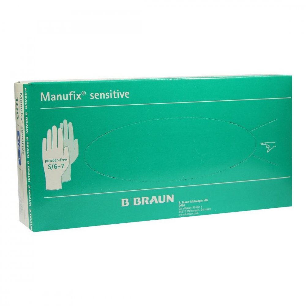 B. Braun Melsungen AG Manufix Unters.handschuhe sensitiv pf. klein 03444513