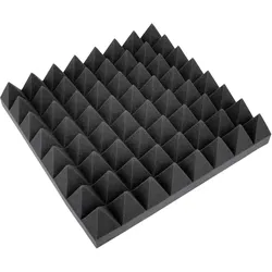 Omnitronic Akustikschaumstoff Pyramide (1 Stk.), Raumakustik, Schwarz