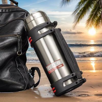 Inspired Finds Large Capacity Thermos Water Bottle Stainless Steel Travel Mug With Insulation For Hot And Cold Drinks sliver 67.63 Fl Oz