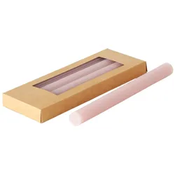 Boltze Stabkerze Classic 4er, 24 cm, Ø 2,3 cm, Hellrosa