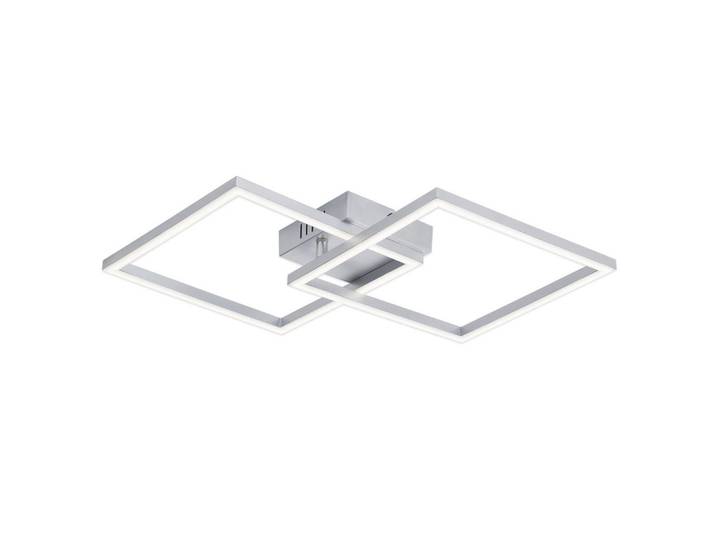 ZMH LED Deckenleuchte Felwynne 39.5/39.5/6.7 cm, Silberfarben, Kunststoff, Mode, LED integrated, 39.5x6.7x39.5 cm, Lampen & Leuchten, LED Beleuchtung, LED-Deckenleuchten
