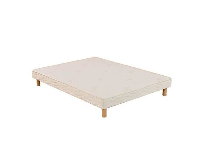 Sommier tapissier 26 lattes 70 x 190 - HEVEA SELECTION - Blanc - 1 personne - écru