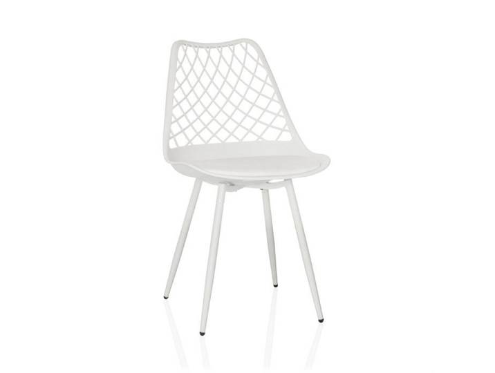 Chaise d'extérieur - hjh LIVING - BEGIO S - Blanc - Plastique