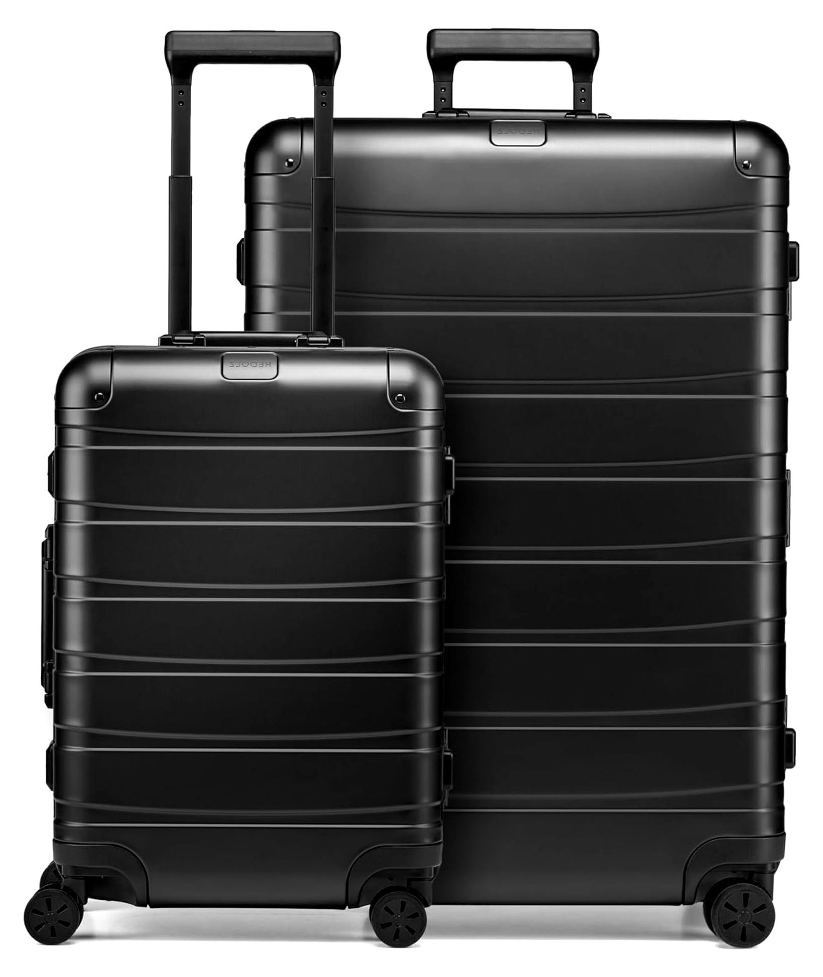 Aluminium Koffer Set 2-teilig: Handgepäck 55 cm und XL Reisekoffer 77 cm