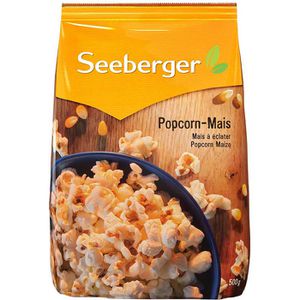 Seeberger Popcorn Popcormais, naturell, für Topf & Popcornmaschine, 500 g
