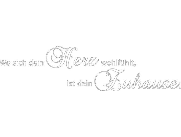 Wandspruch GOODPRODUCT Wo sich dein Herz wohlfühlt, ist dein Zuhause , weiss (weiß), B:120cm H:30cm T:0,1cm, Vinyl, Wandtattoos, Wandspruch, Wandaufkleber, selbstklebend, rückstandslos abziehbar, Sticker, Spruch