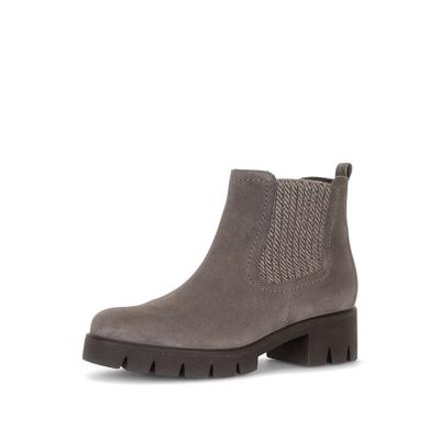 Chelseaboots GABOR "Chelsea Boot", Damen, Gr. 38,5, grau, Schuhe Chelseaboots